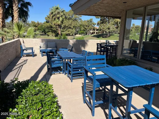 a view of a lake with a yard