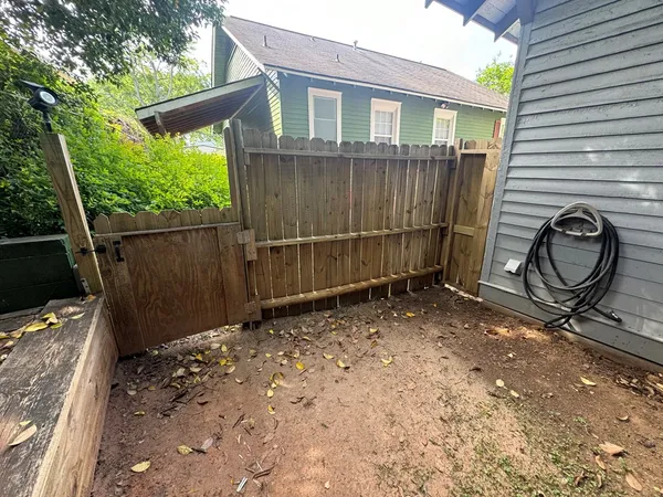 a backyard of a house
