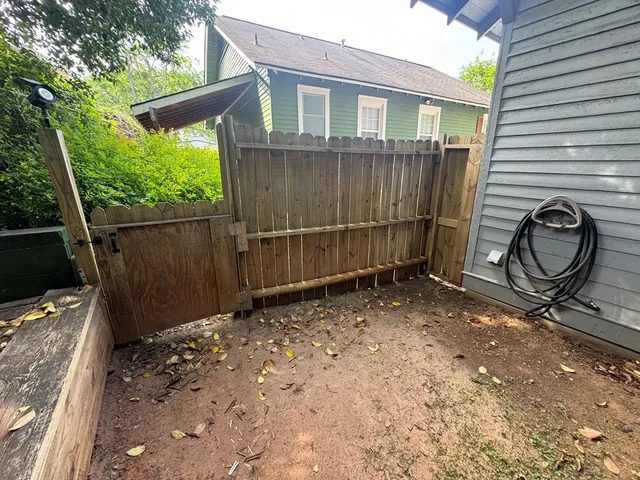 a backyard of a house