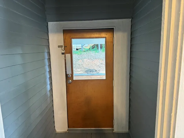 a view of front door
