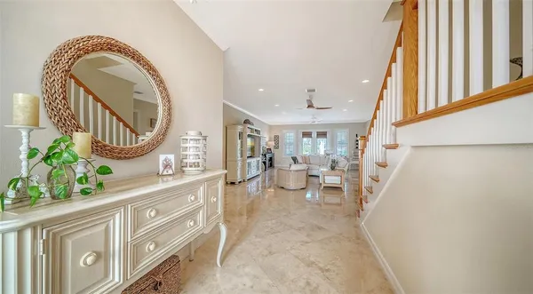 a view of a dining room and livingroom view