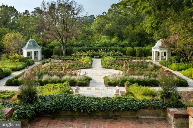 a view of a house with a yard and potted plants