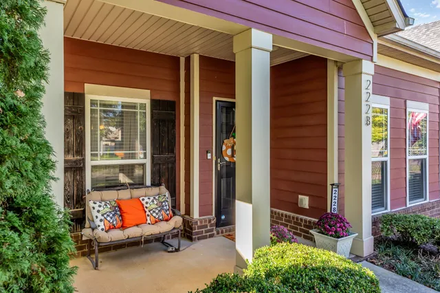 front view of a house with a room