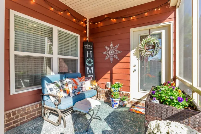 a outdoor living room with furniture