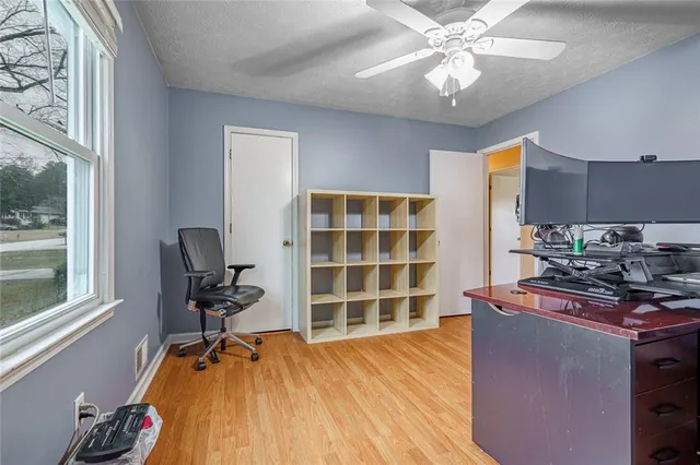 a room with furniture and a window