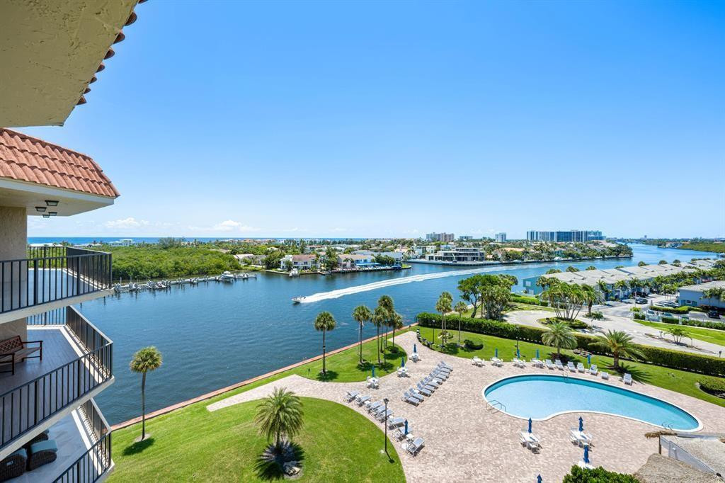 a view of a lake with a mountain