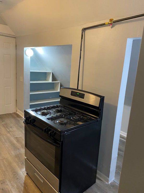 1340 East 76th Street, Unit 2 Chicago, IL 60619 - Photo 4 of 10 a stove top oven sitting inside of a kitchen