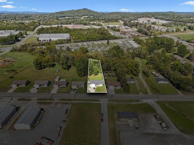 an aerial view of multiple house