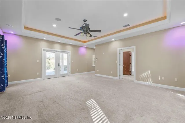 a view of a hallway with closet