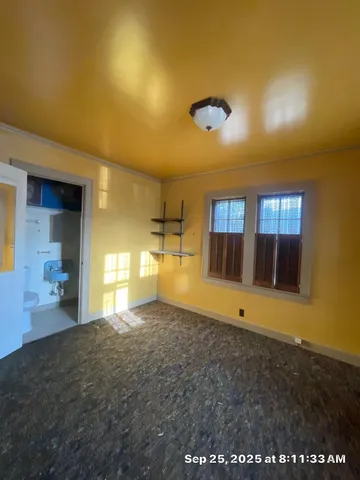 a view of a room with window