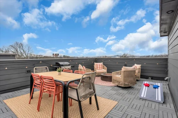 an aerial view of a city