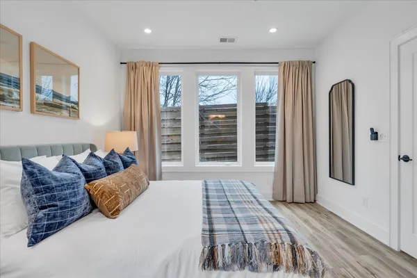 a view of a dining room and furniture window and wooden floor