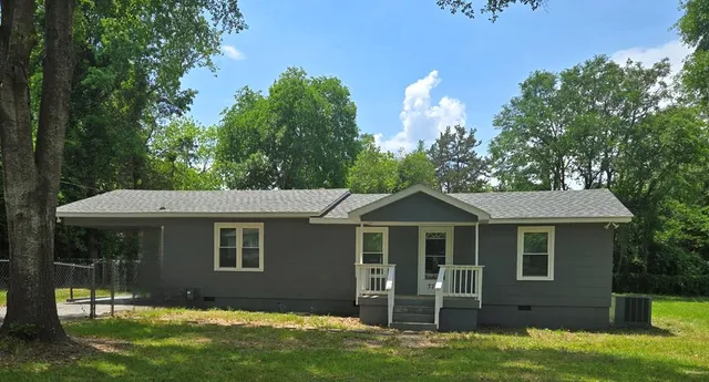 a aerial view of a house