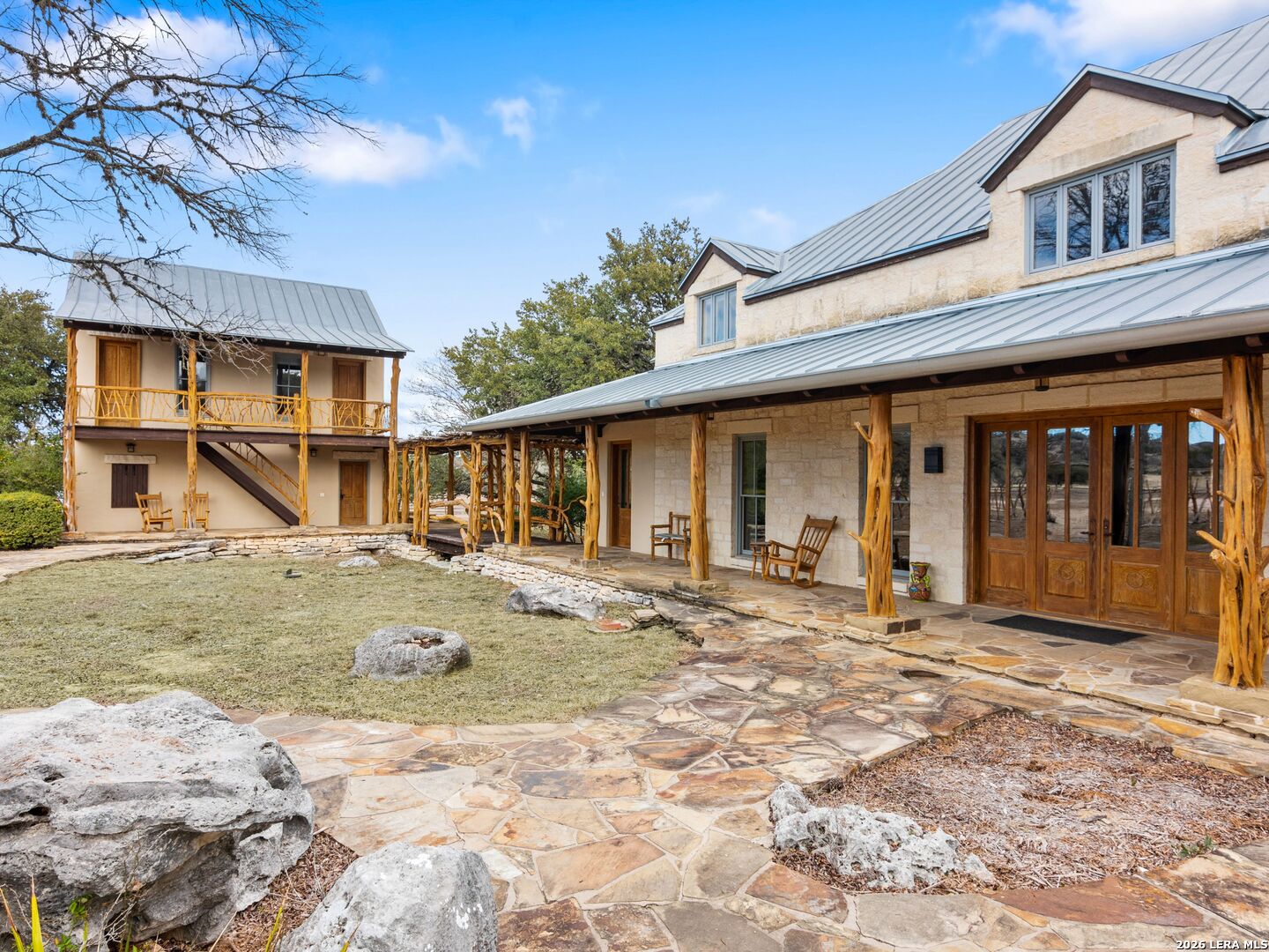 730 Eagle Ridge Road Center Point, TX 78010 - Photo 14 of 50 a view of a house with backyard