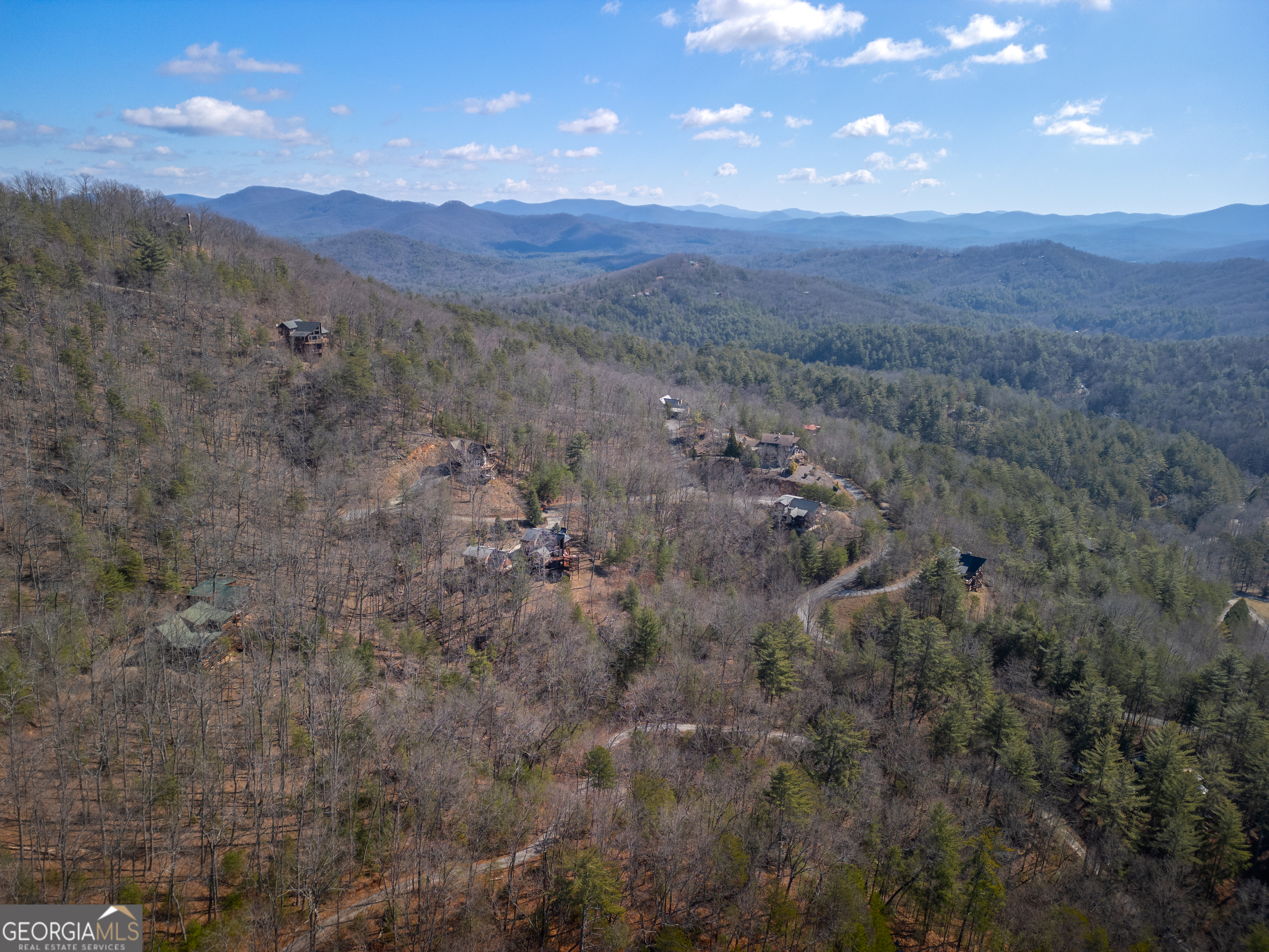 101 Falling Rock Road Blue Ridge, GA 30513 - Photo 54 of 66 a view of a forest with mountains in the background