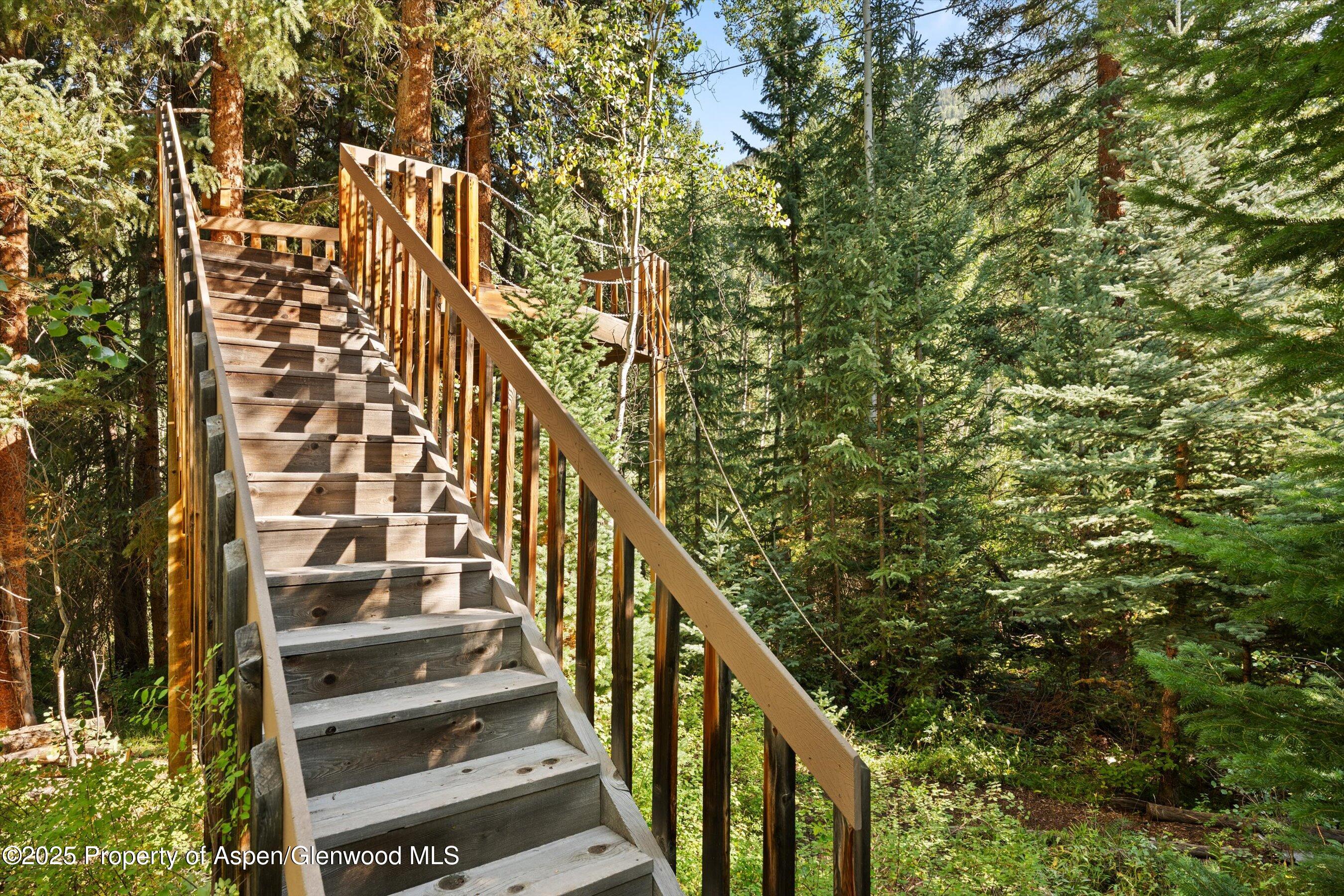 9555 Castle Creek Road Aspen, CO 81612 - Photo 38 of 42 a view of entryway with wooden stairs