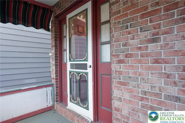 a view of a brick wall