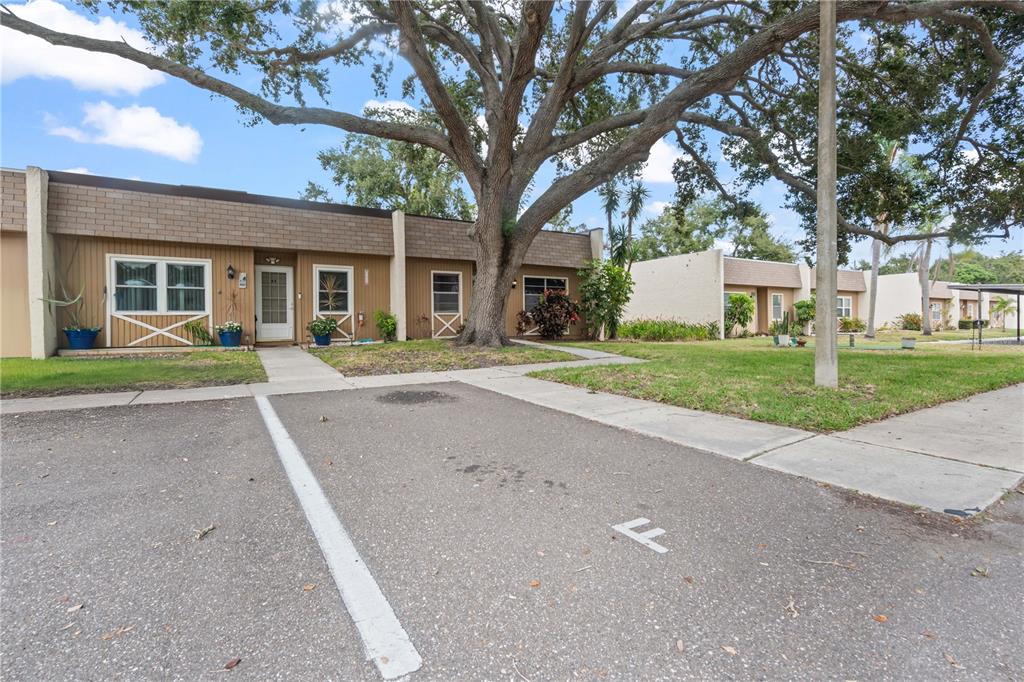 11511 113th Street, Unit 4F Largo, FL 33778 - Photo 24 of 30 a front view of a house with a yard and trees
