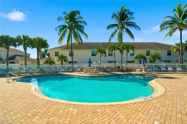 a view of a park with swings