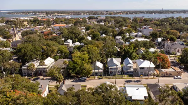 an aerial view of multiple house