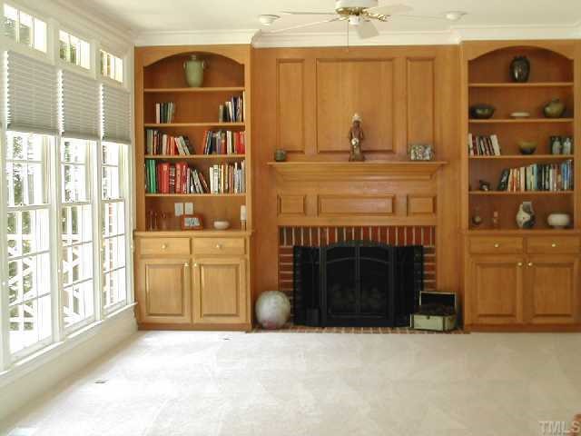 10309 Roadstead Way West Raleigh, NC 27613 - Photo 4 of 12 Family Rm w/ Fireplace / Built-ins / Lots of Windows