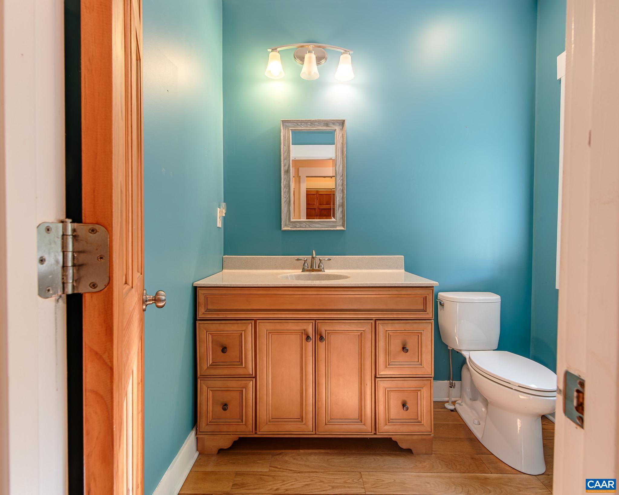 1671 Dudley Mountain Road Charlottesville, VA 22903 - Photo 17 of 60 a bathroom with a toilet a sink and mirror