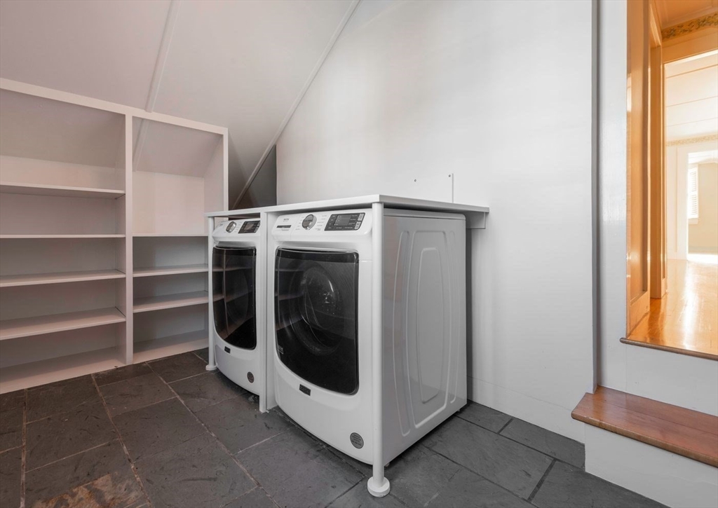 21 Central Street, Unit 1 Manchester, MA 01944 - Photo 17 of 24 a utility room with washer and dryer