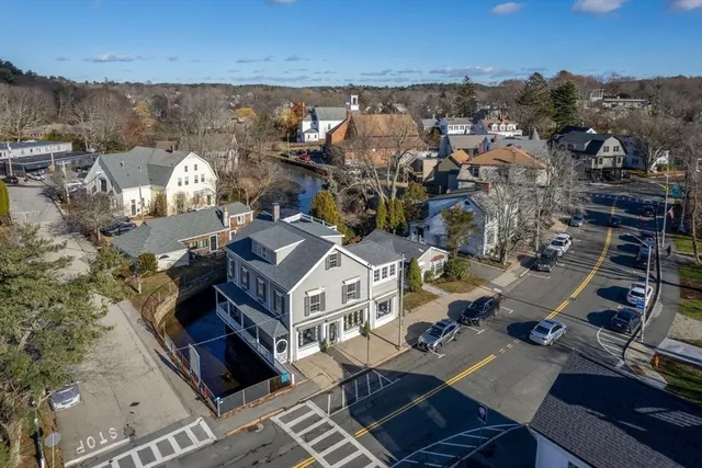 an aerial view of multiple house
