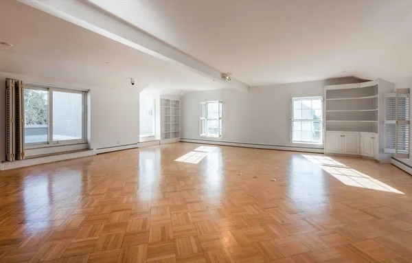 an empty room with a window