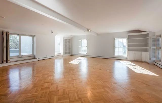 an empty room with a window