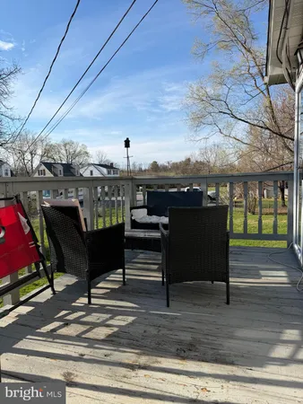 a view of a terrace with seating space