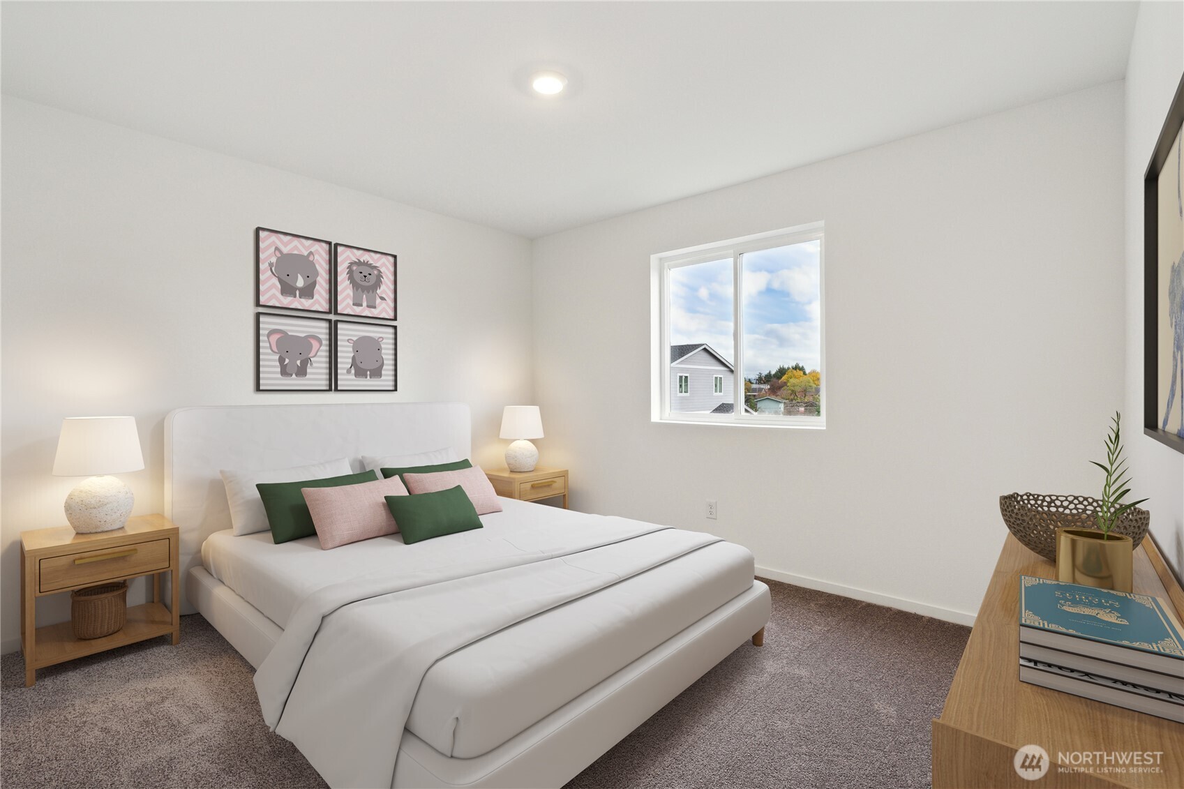 2039 Henderson Way Longview, WA 98632 - Photo 25 of 40 a bedroom with a bed and a painting on the wall