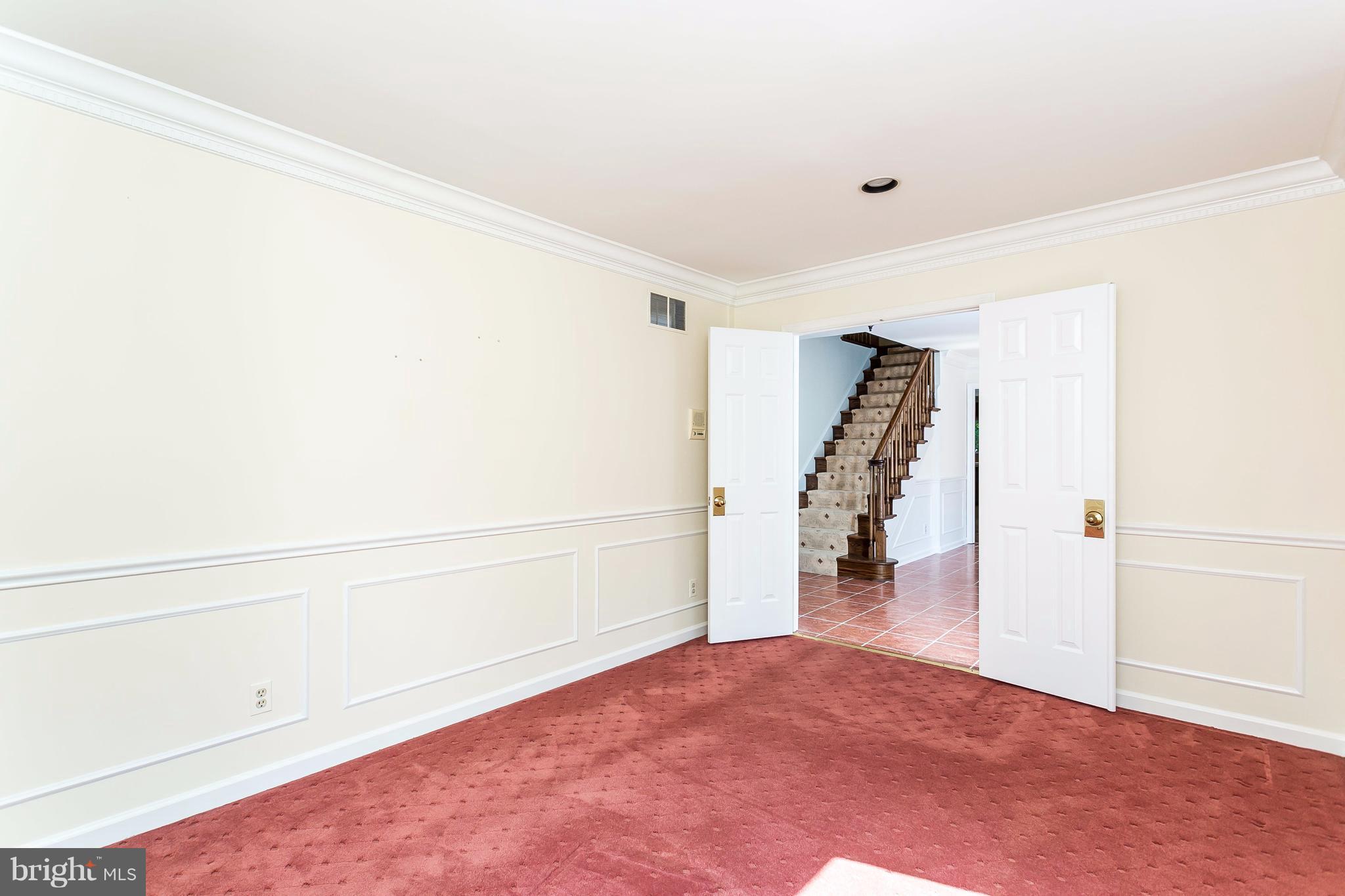 6 Johnson Mill Road Baltimore, MD 21204 - Photo 3 of 28 First Floor Office w/French Doors for Privacy