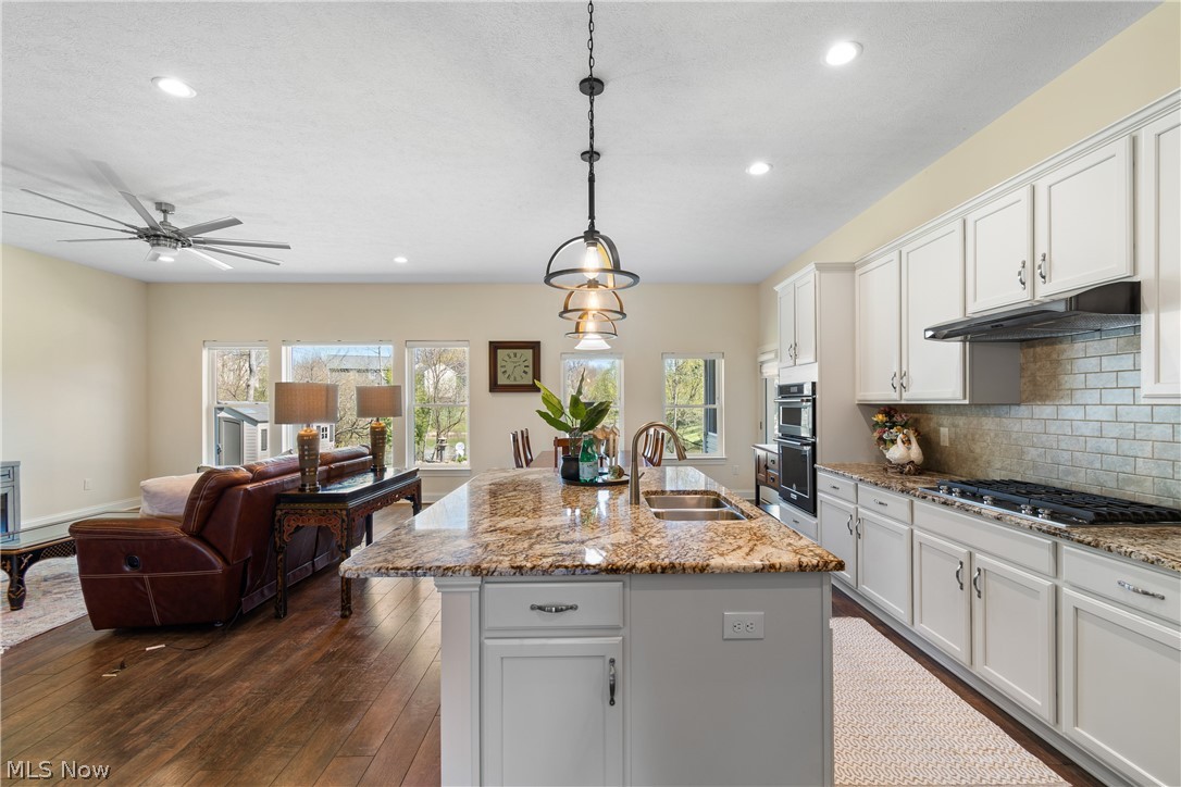 535 East Caston Road Green, OH 44685 - Photo 5 of 44 Amazing open kitchen with high end appliances, granite island, pendant lighting and 10 ft ceilings