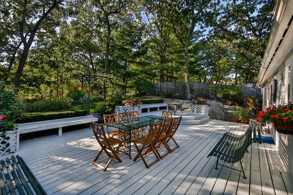 51 Melvin Road Arlington, MA 02474 - Photo 34 of 42 a view of backyard with seating space and trees