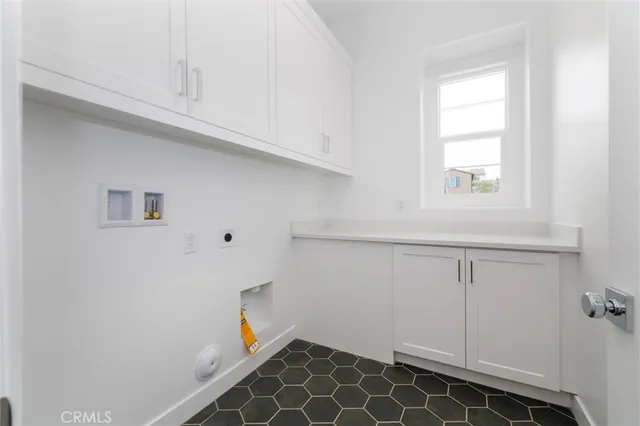 a room with cabinets