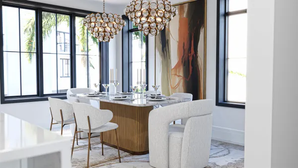 a very nice looking room with a large window and dining table