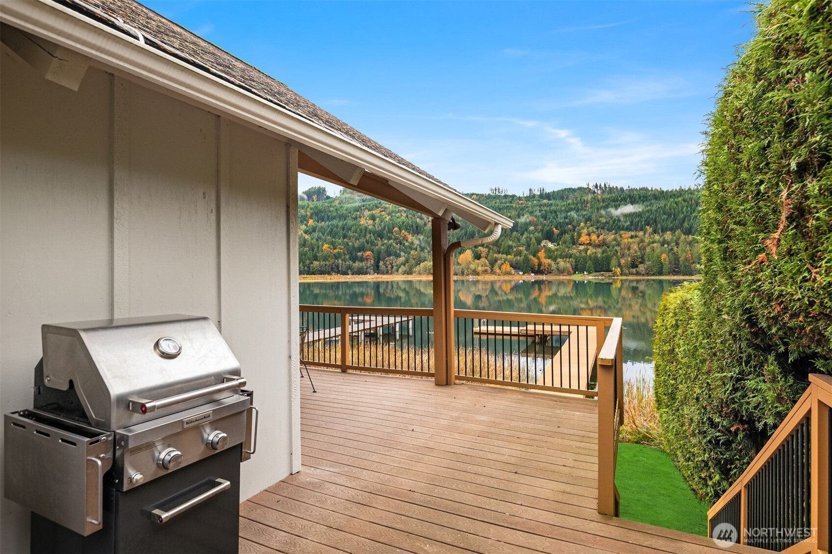 19110 Sulfur Springs Road Mount Vernon, WA 98274 - Photo 19 of 33 a view of a roof deck with chair and wooden floor