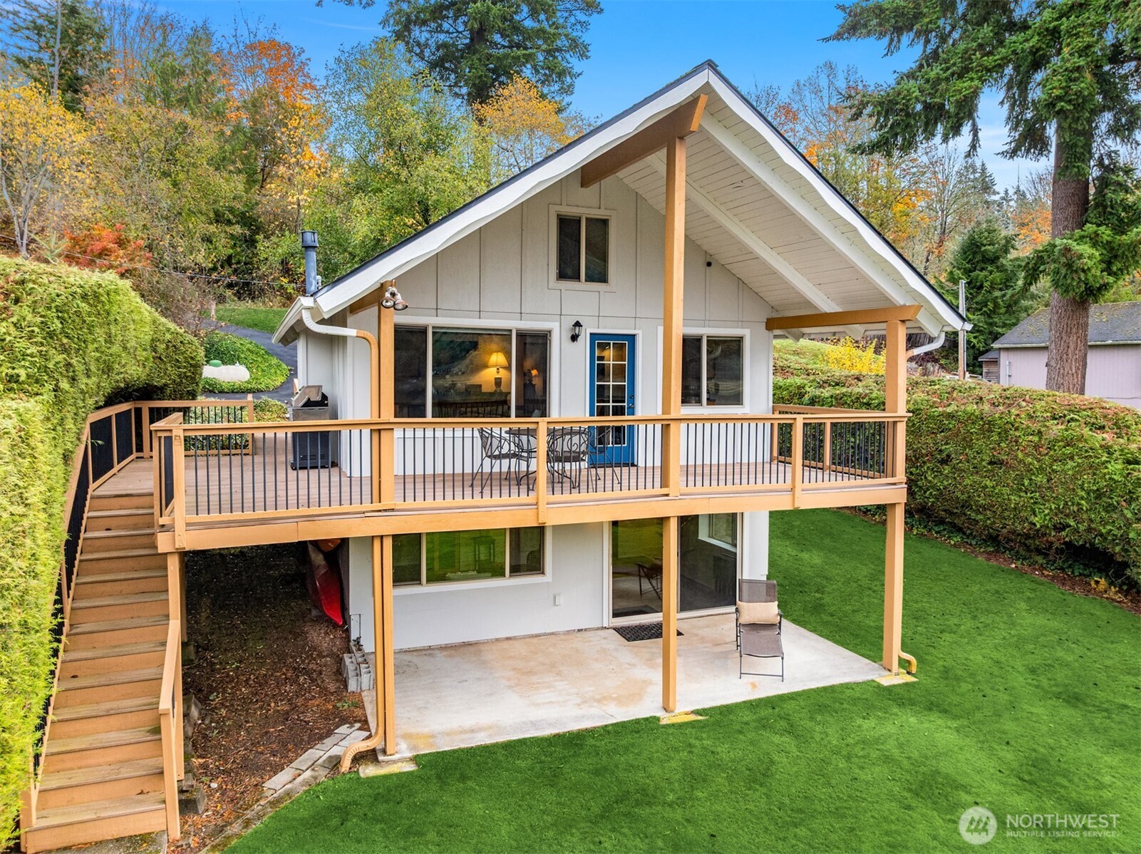 19110 Sulfur Springs Road Mount Vernon, WA 98274 - Photo 20 of 33 a view of a house with a yard and deck