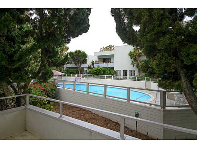 2364 Torrey Pines Road, Unit 35 La Jolla, CA 92037 - Photo 18 of 19 VIEW OF POOL FROM PATIO