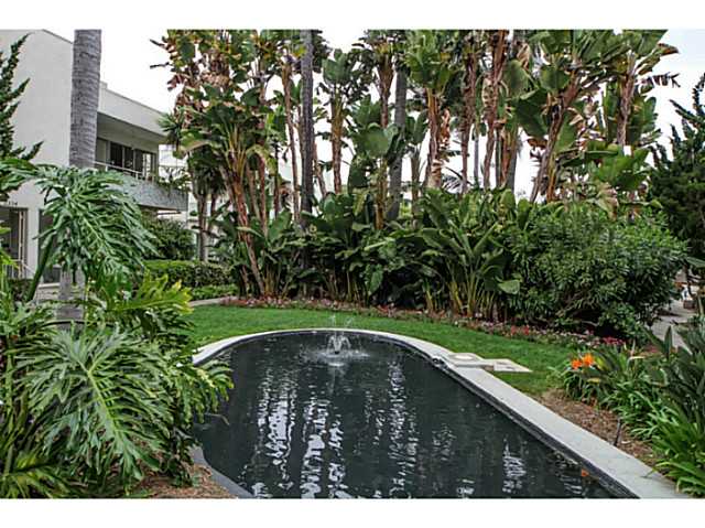 2364 Torrey Pines Road, Unit 35 La Jolla, CA 92037 - Photo 3 of 19 FOUNTAIN AND POND IN COMMON AREA