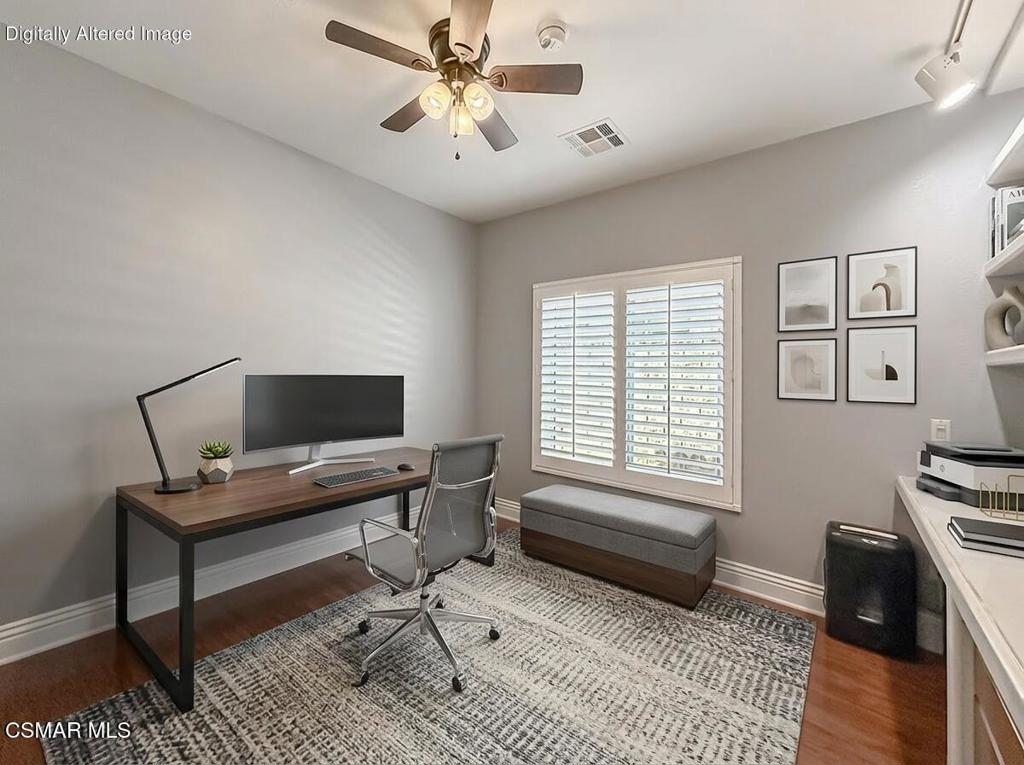 7204 University Drive Moorpark, CA 93021 - Photo 19 of 57 a workspace with wooden floor and a window