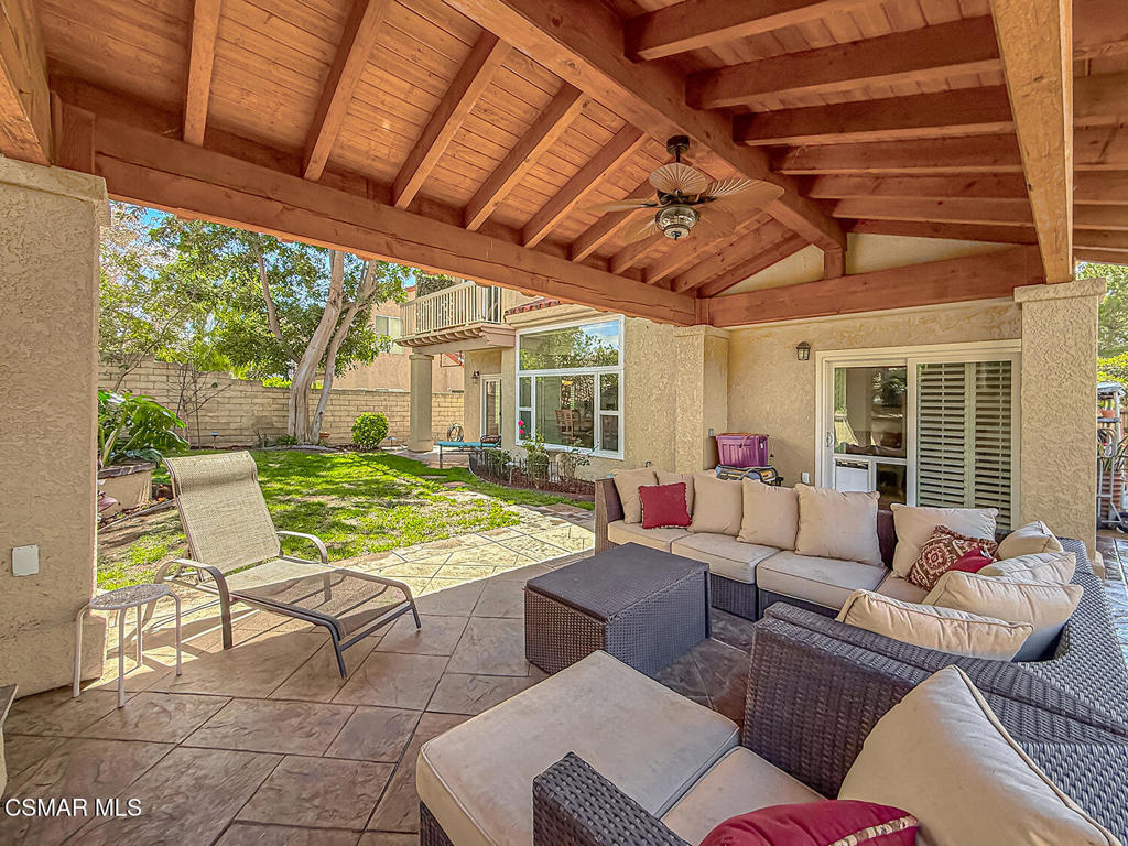 7204 University Drive Moorpark, CA 93021 - Photo 43 of 57 a outdoor living space with patio furniture and a rug