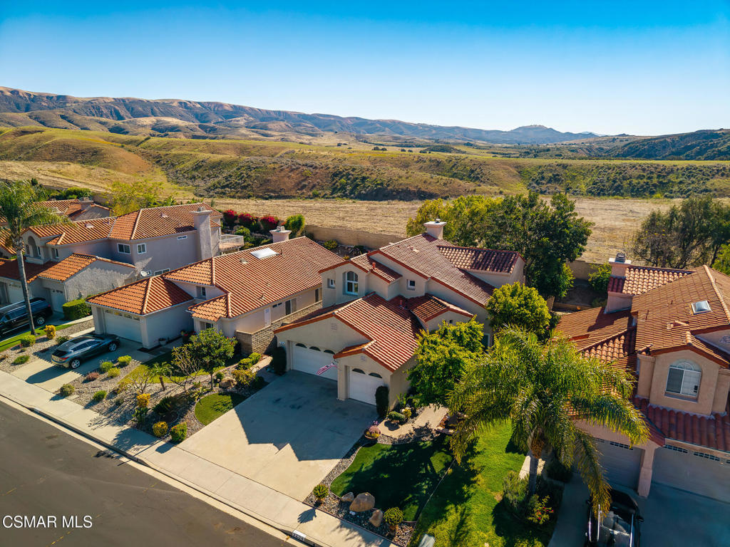 7204 University Drive Moorpark, CA 93021 - Photo 56 of 57 an aerial view of residential houses with outdoor space and ocean view