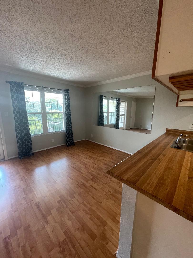 910 Duncan Lane, Unit 44 Austin, TX 78705 - Photo 6 of 15 Rich hardwood-style flooring extends across an open-concept living space with ample natural illumination.