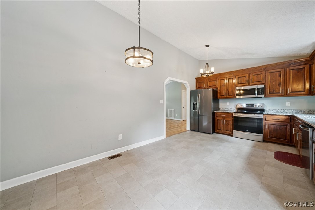 241 Deep Landing Road Tappahannock, VA 22560 - Photo 17 of 33 Kitchen featuring stainless steel appliances, base