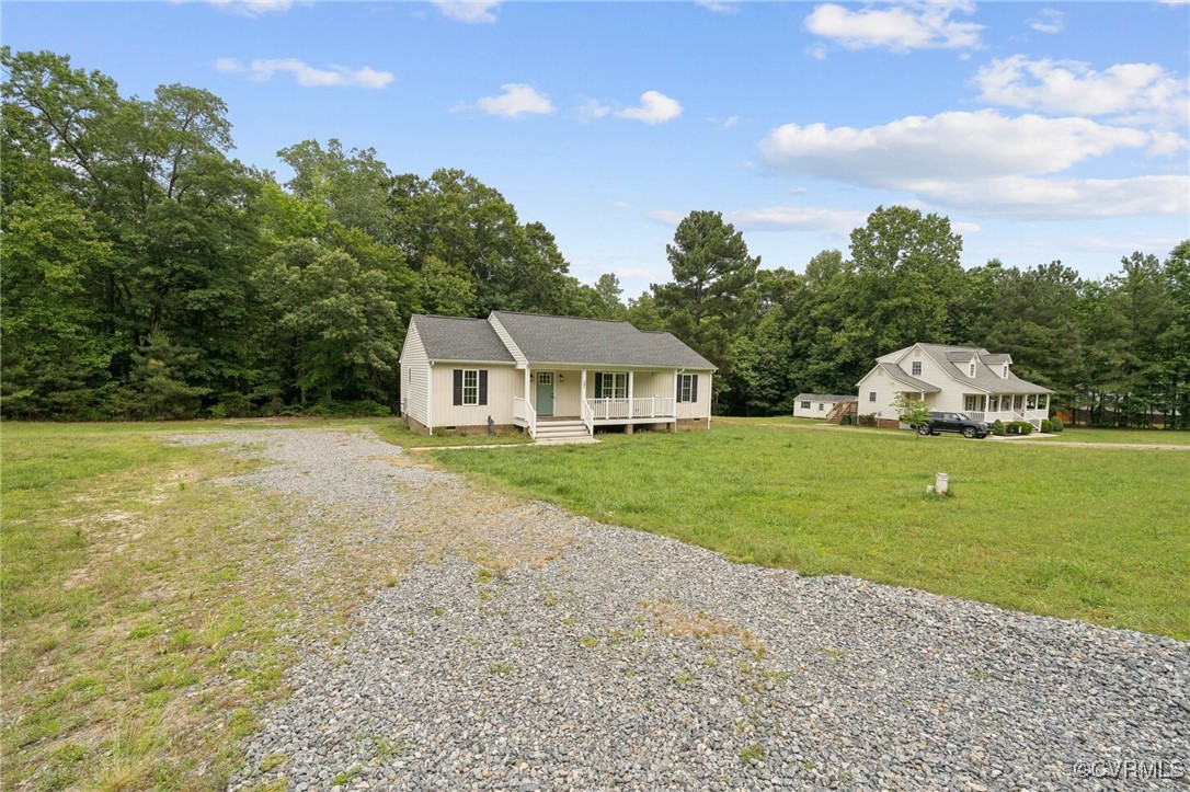 241 Deep Landing Road Tappahannock, VA 22560 - Photo 27 of 33 View of front of home with covered porch, driveway