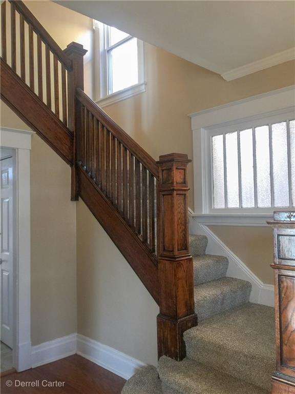 452 Ohio Avenue Rochester, PA 15074 - Photo 4 of 17 Beautiful Staircase to the upstairs.