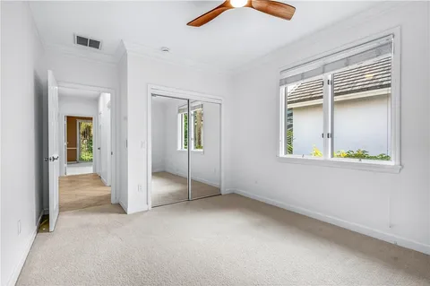 an empty room that has a window