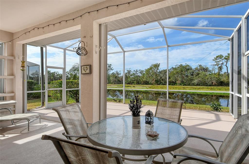 Enclosed lanai with west view